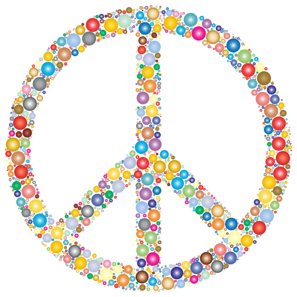 Colorful Circles Peace Sign 3