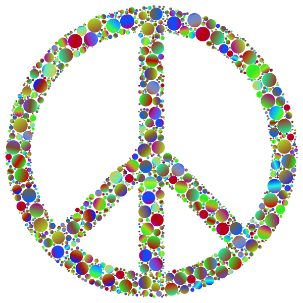 Colorful Circles Peace Sign 6