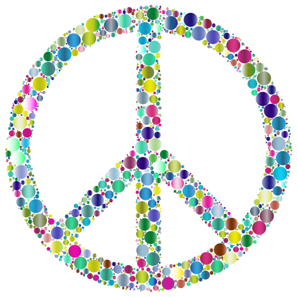 Colorful Circles Peace Sign 7