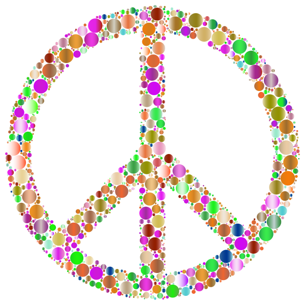 Colorful Circles Peace Sign 8
