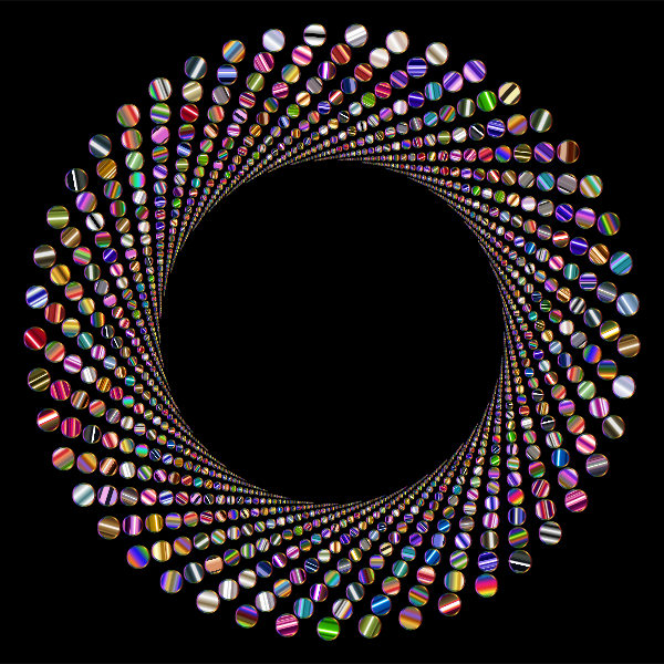 Colorful Circles Shutter Vortex 8 Variation 2
