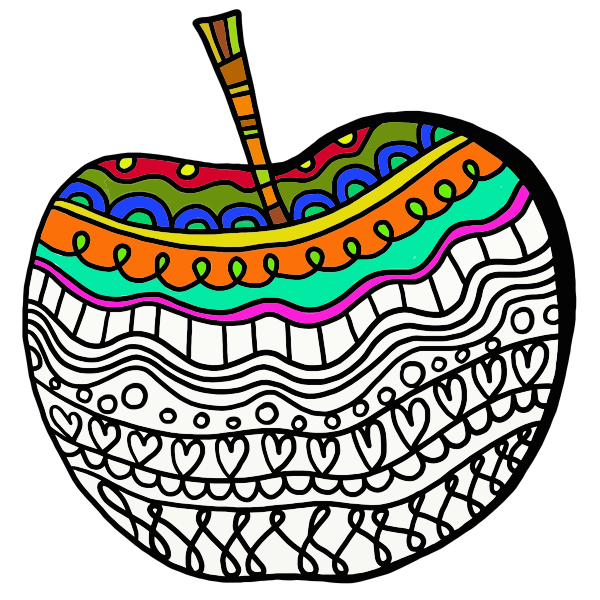 Decorated apple