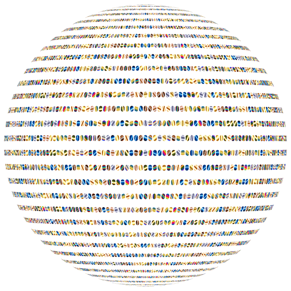 Colorful Ellipses Sphere