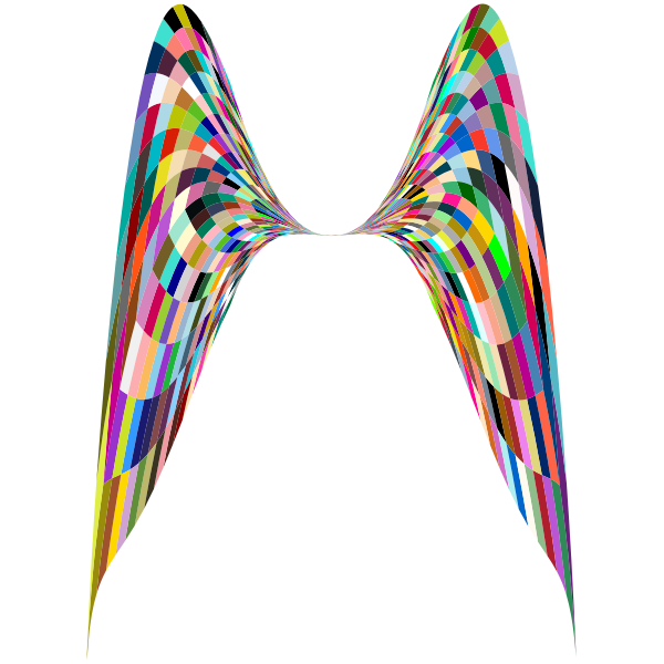 Colorful Geometric Angel Wings