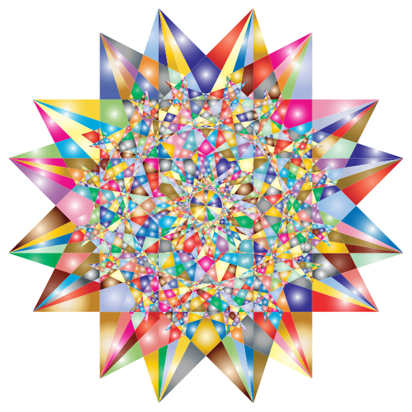 Colorful Geometric Star 6 Variation 2