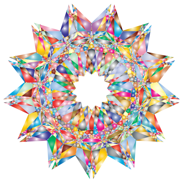 Colorful Geometric Star 8 Variation 2