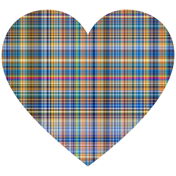 Colorful Gingham Heart