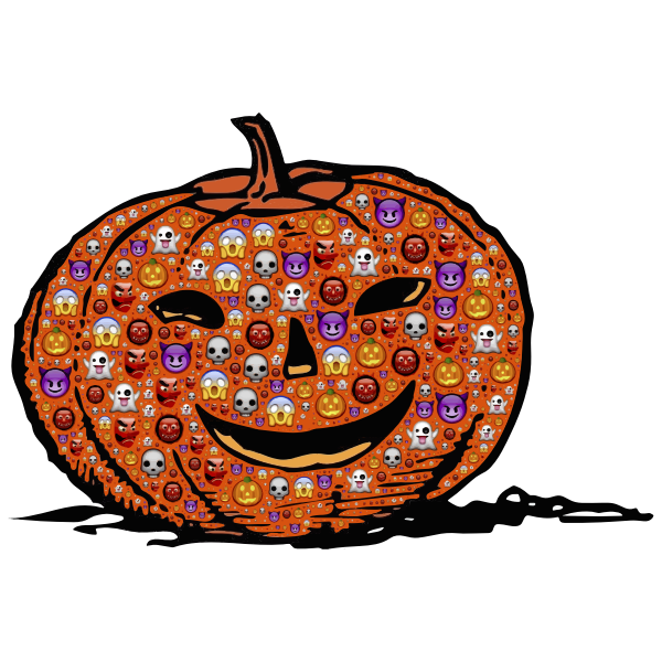 Colorful Halloween pumpkin