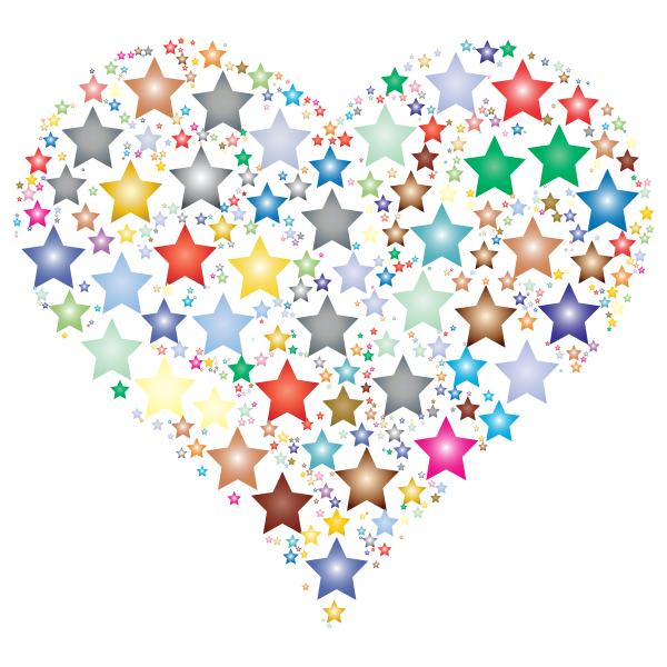Colorful Heart Stars 2