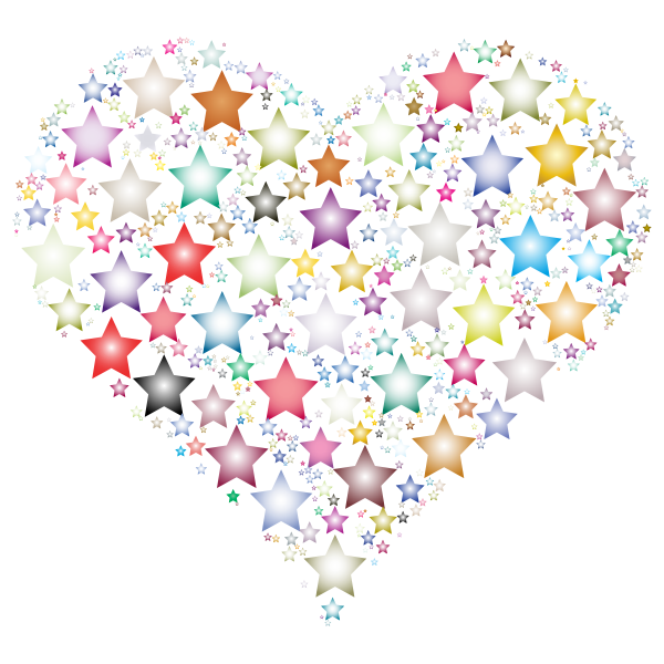 Colorful Heart Stars 3