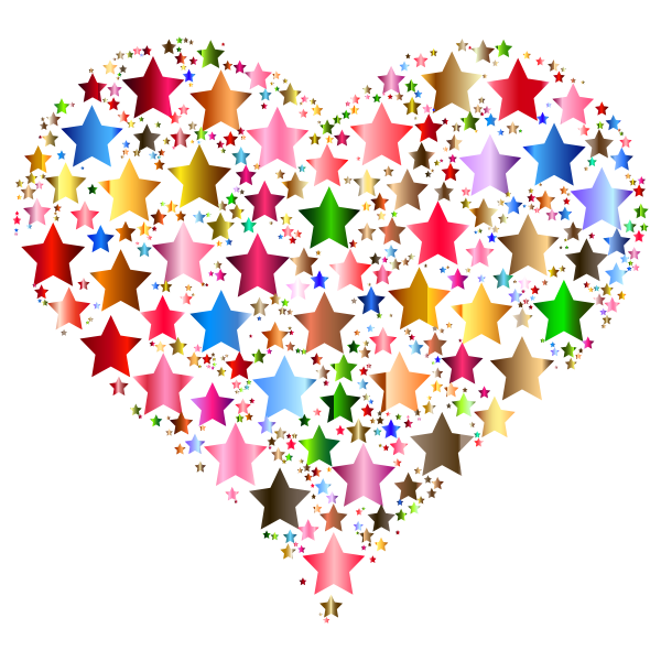 Colorful Heart Stars 7