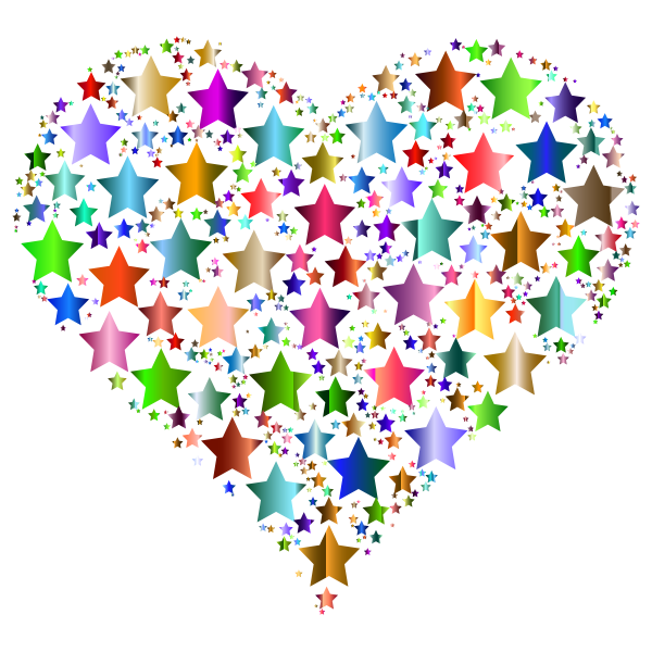 Colorful Heart Stars 8