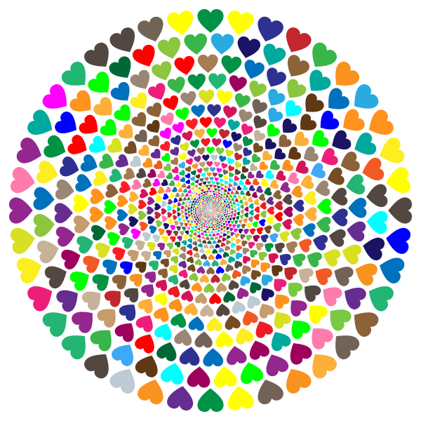Colorful Hearts Vortex 2