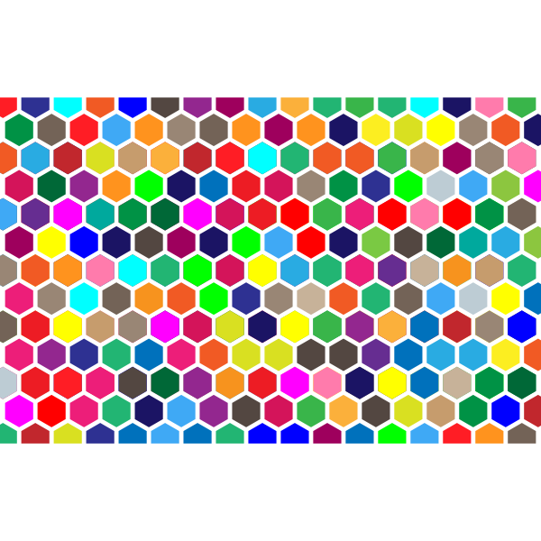 Colorful Hex Grid Pattern 2