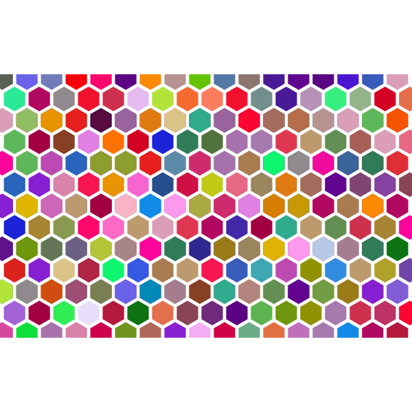 Colorful Hex Grid Pattern 3