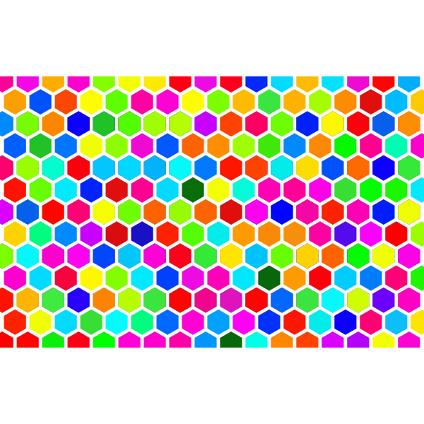 Colorful Hex Grid Pattern 4