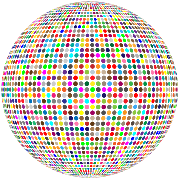 Colorful High Density Dots Sphere
