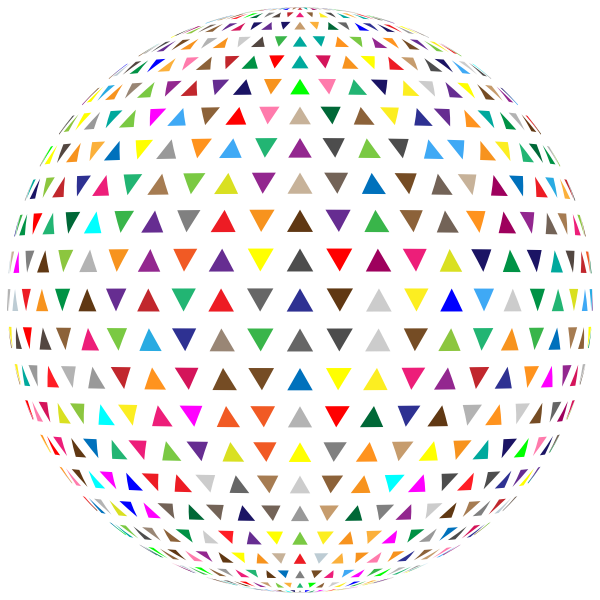 Interlocking triangles sphere image