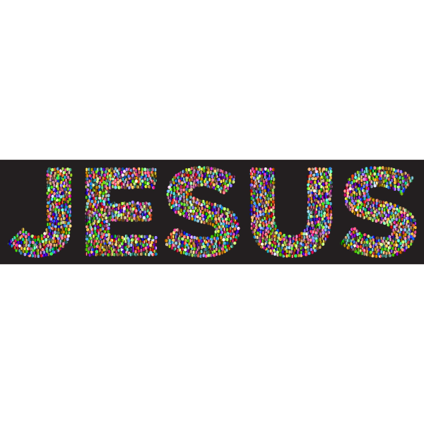 Colorful Jesus Typography 2