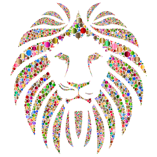 Colorful Lion Circles 4 No Background