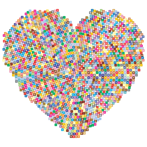 Colorful Mosaic Heart
