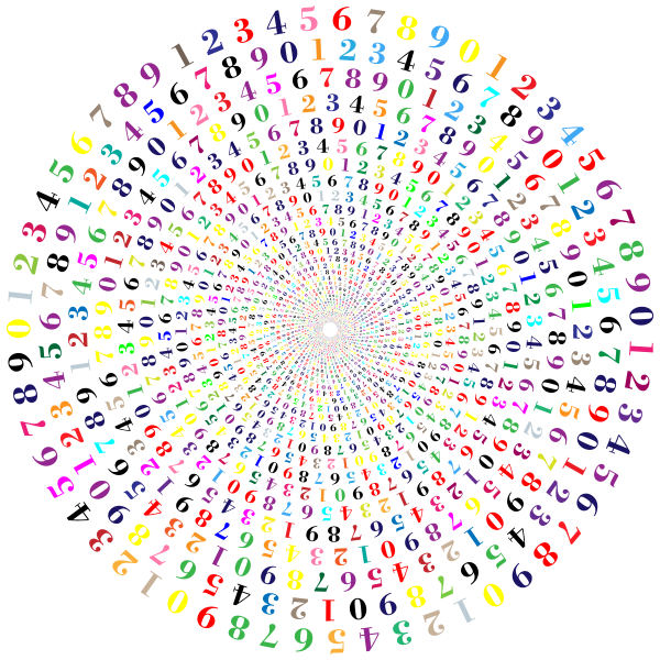 Colorful numbers vortex