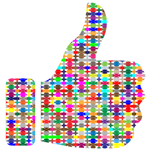 Colorful Pattern Thumbs Up