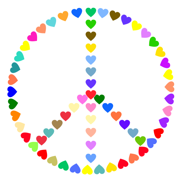 Colorful Peace Sign Love