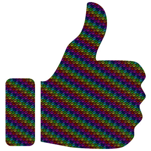 Colorful Peace Thumbs Up