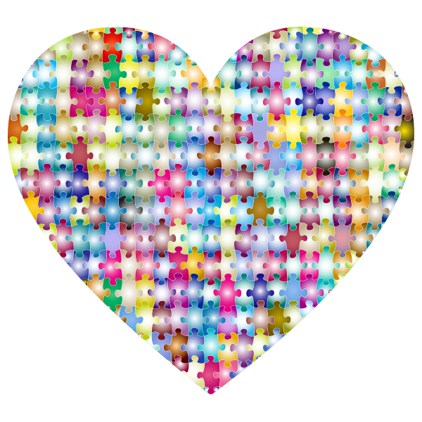 Colorful Puzzle Heart 4