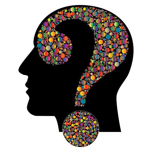 Colorful Question Head Circles 11