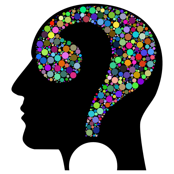 Colorful Question Head Circles