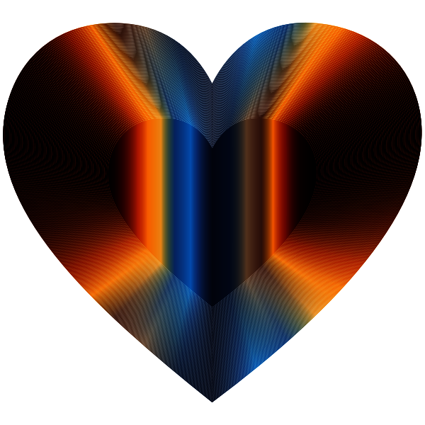 Colorful Refraction Heart Dark