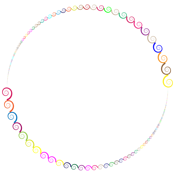 Colorful Spirals Circle