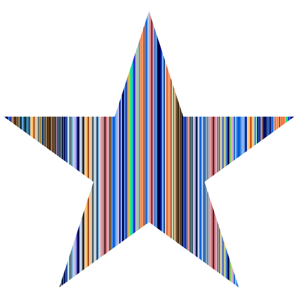 Colorful Striped Star