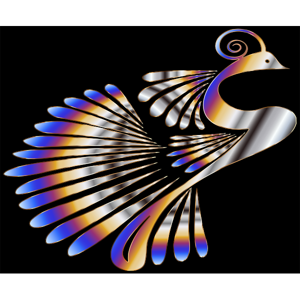 Colorful Stylized Peacock 8