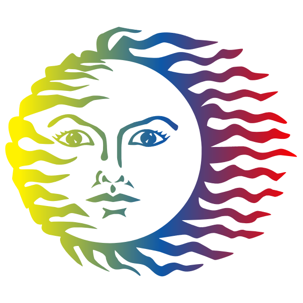 Colorful Sun face