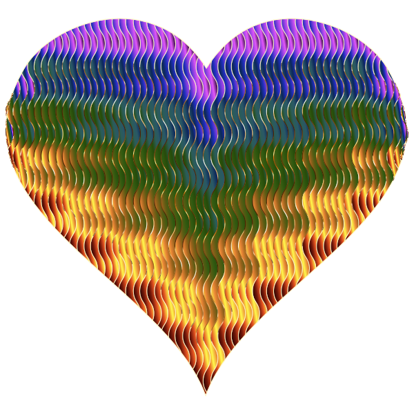 Colorful Wavy Heart 5 Variation 2