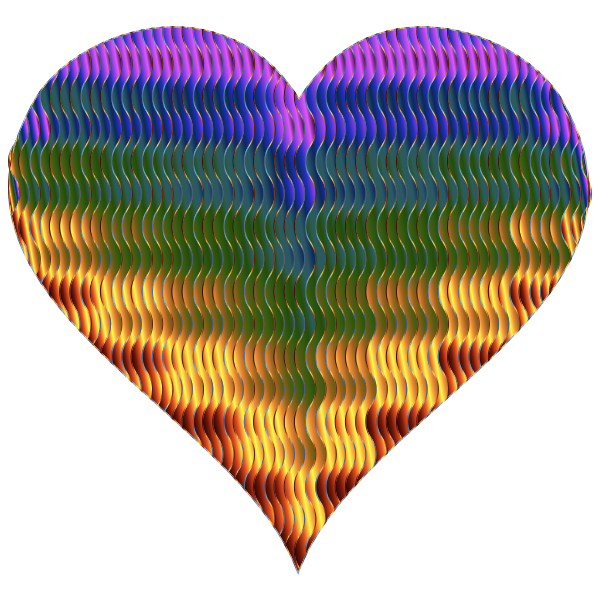 Colorful Wavy Heart 5 Variation 3
