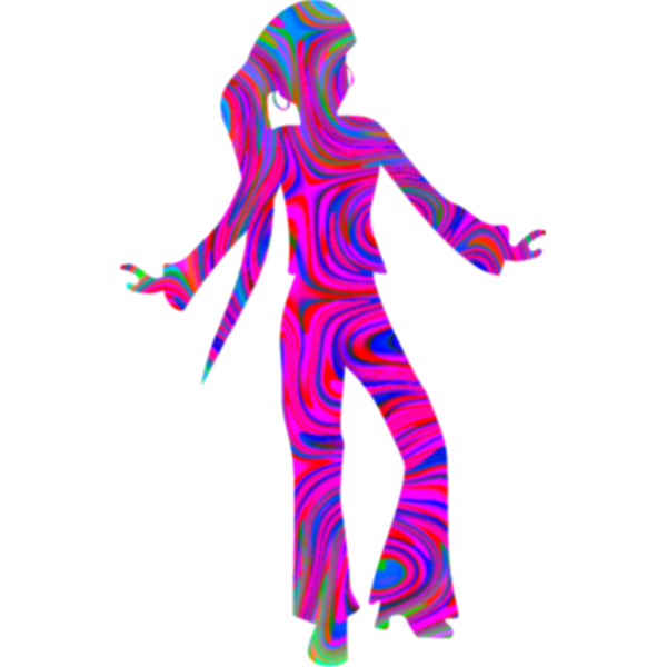 Colourful disco dancer