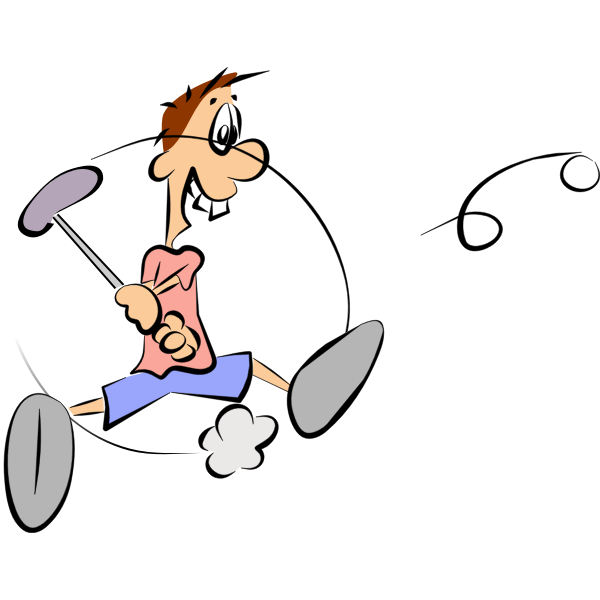 Cartoon golf player