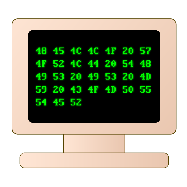 Vector illustration of old style computer screen