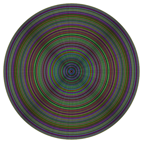 Circular shape with line pattern