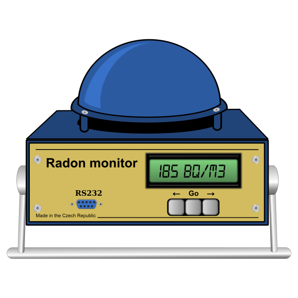 Continuous radon monitor