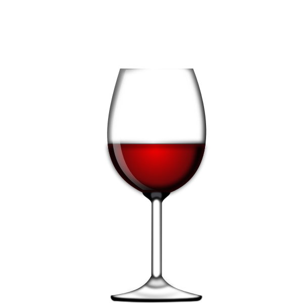 Half glass of red vine vector image