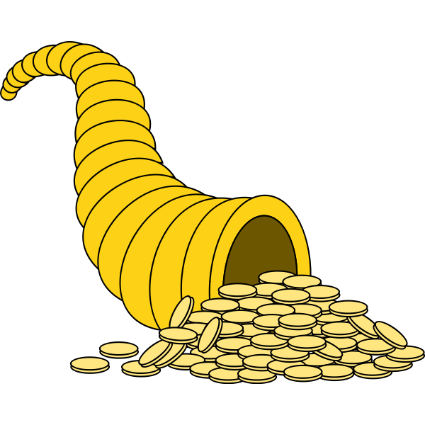 Golden pennies | Free SVG
