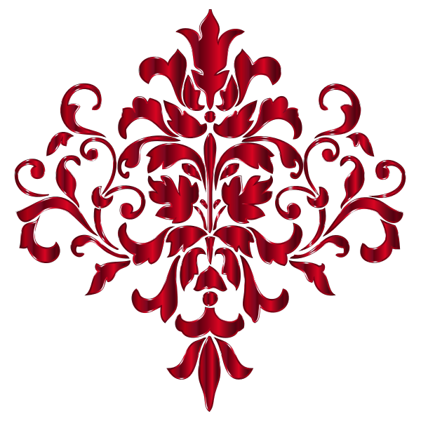 Crimson Damask Design No Background
