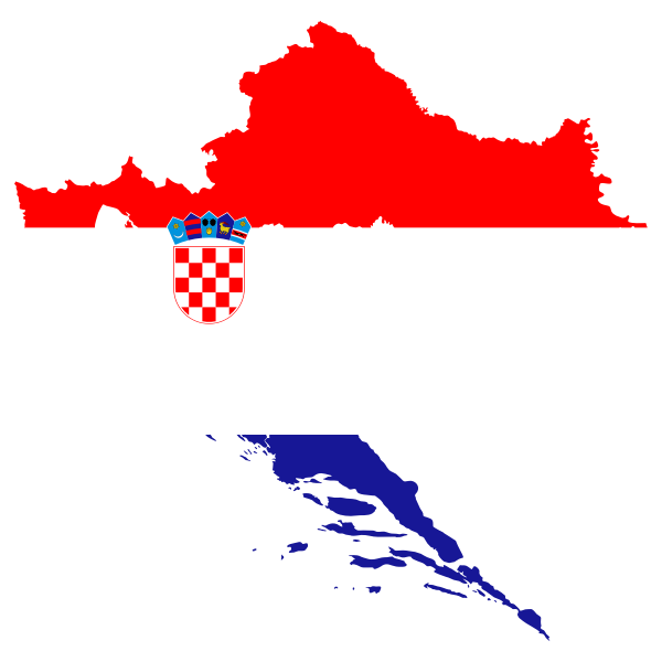 Croatia Map Flag