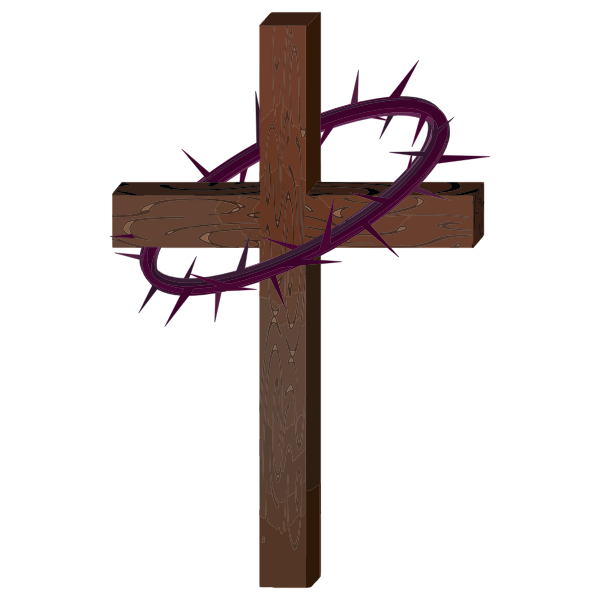Download Cross With Crown Of Thorns Free Svg