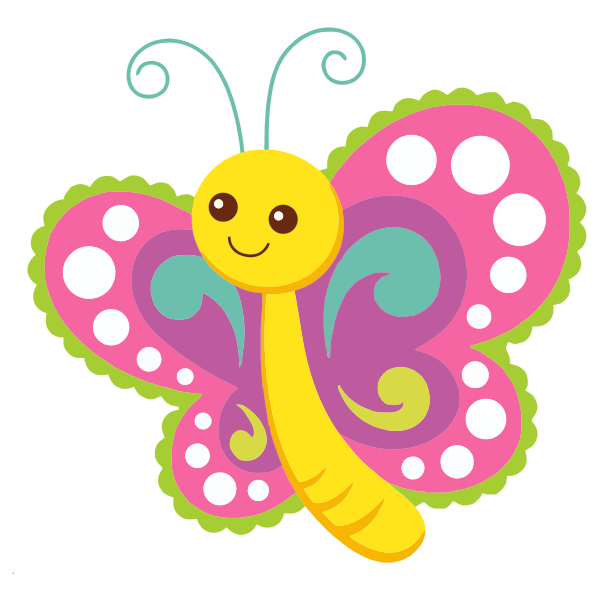 Colorful cartoon butterfly | Free SVG